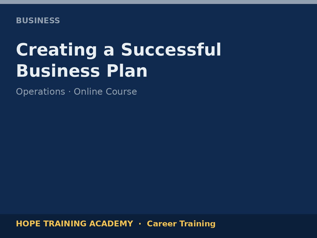 Creating a Successful Business Plan