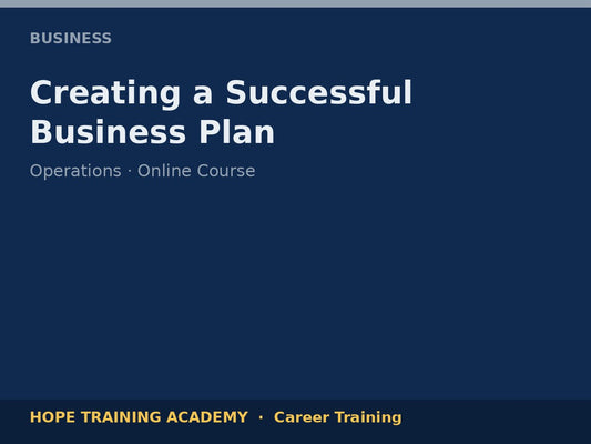 Creating a Successful Business Plan