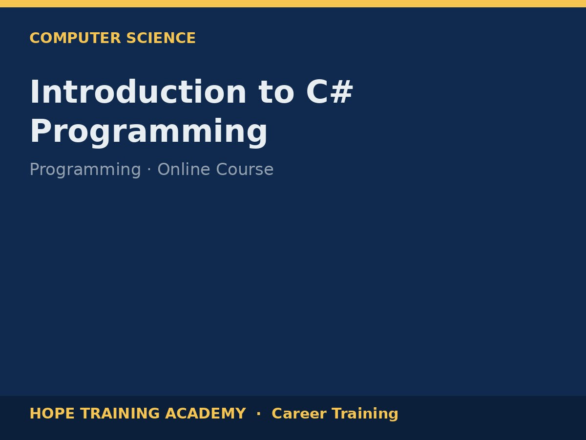 Introduction to C# Programming