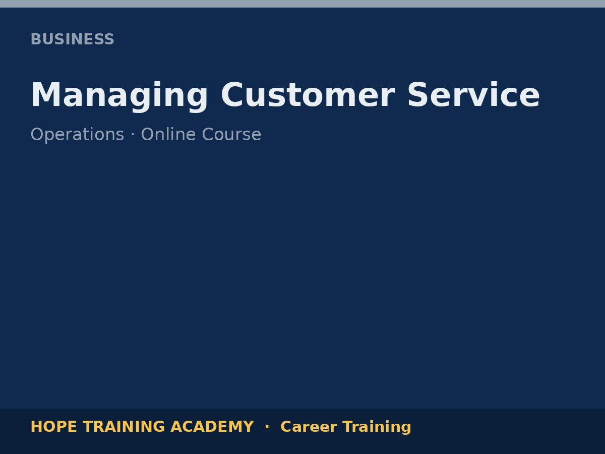 Managing Customer Service