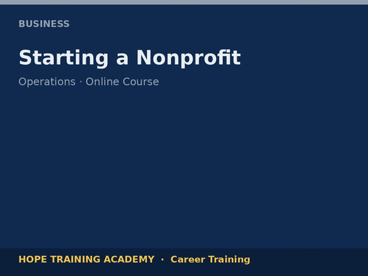 Starting a Nonprofit