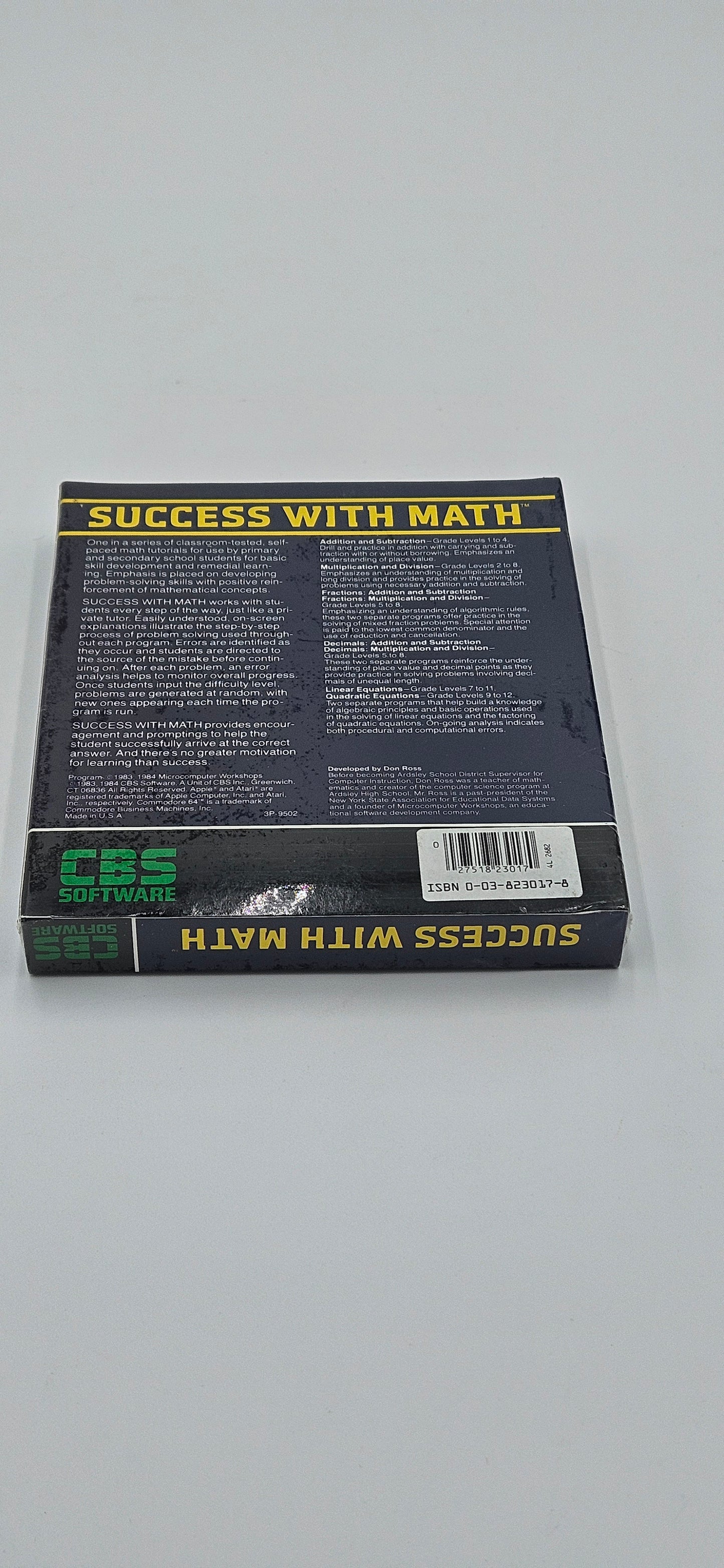 SUCCESS WITH MATH Linear Equations Atari 1200XL