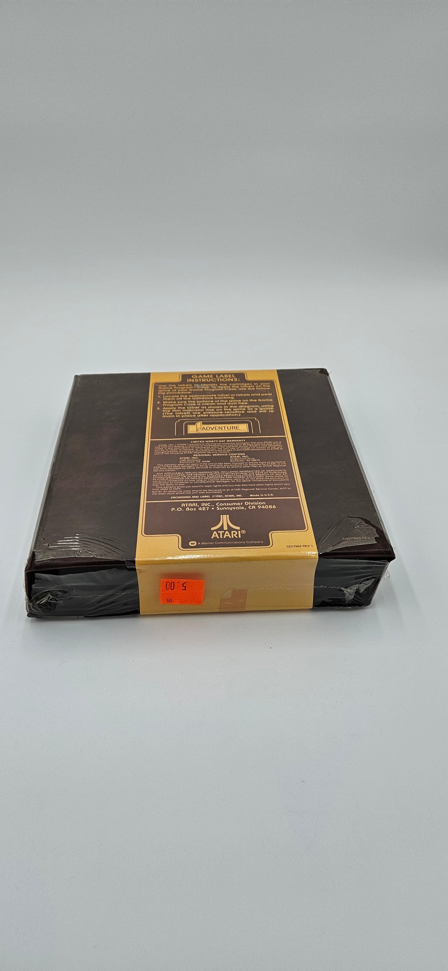 Atari Game Program Case Atari 400/800