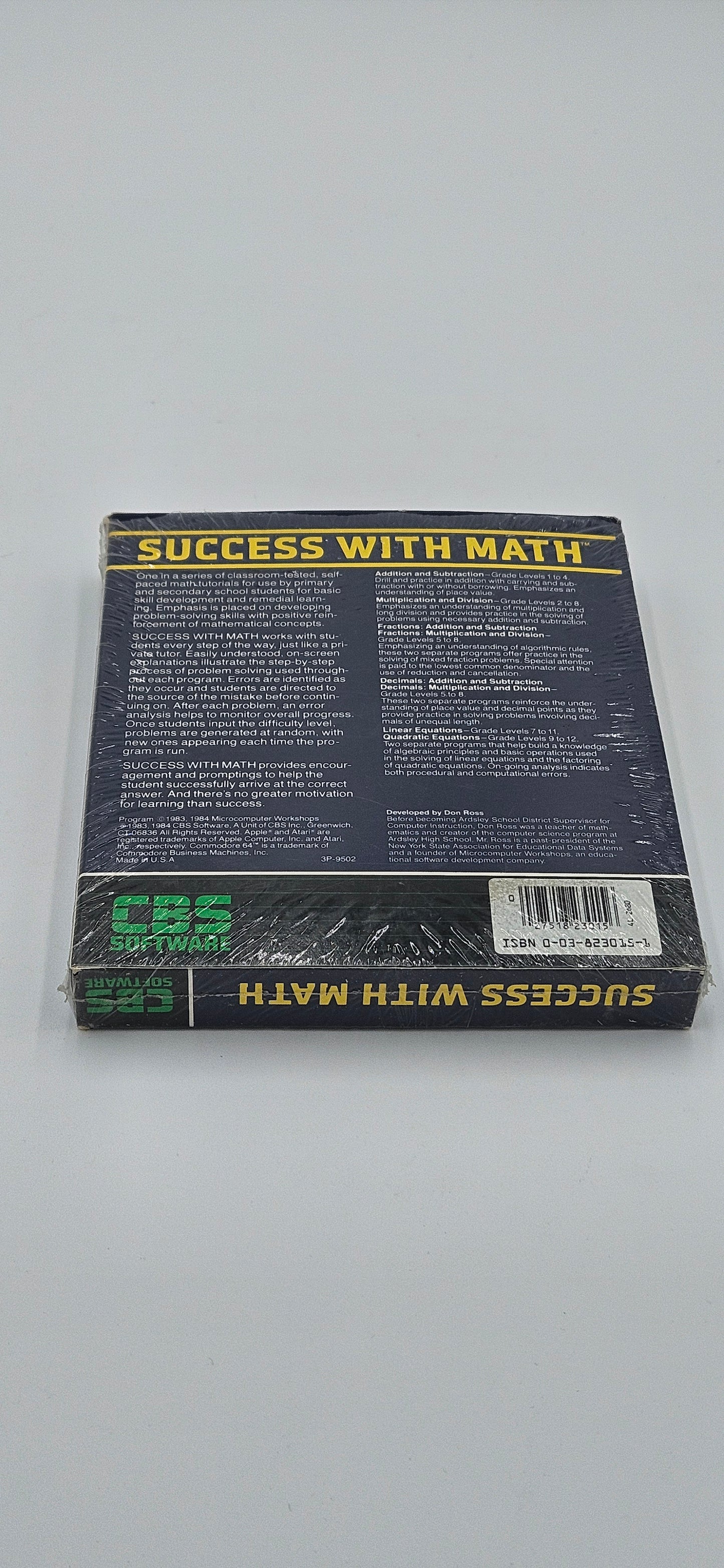 SUCCESS WITH MATH Addition and Subtraction Atari 1200XL