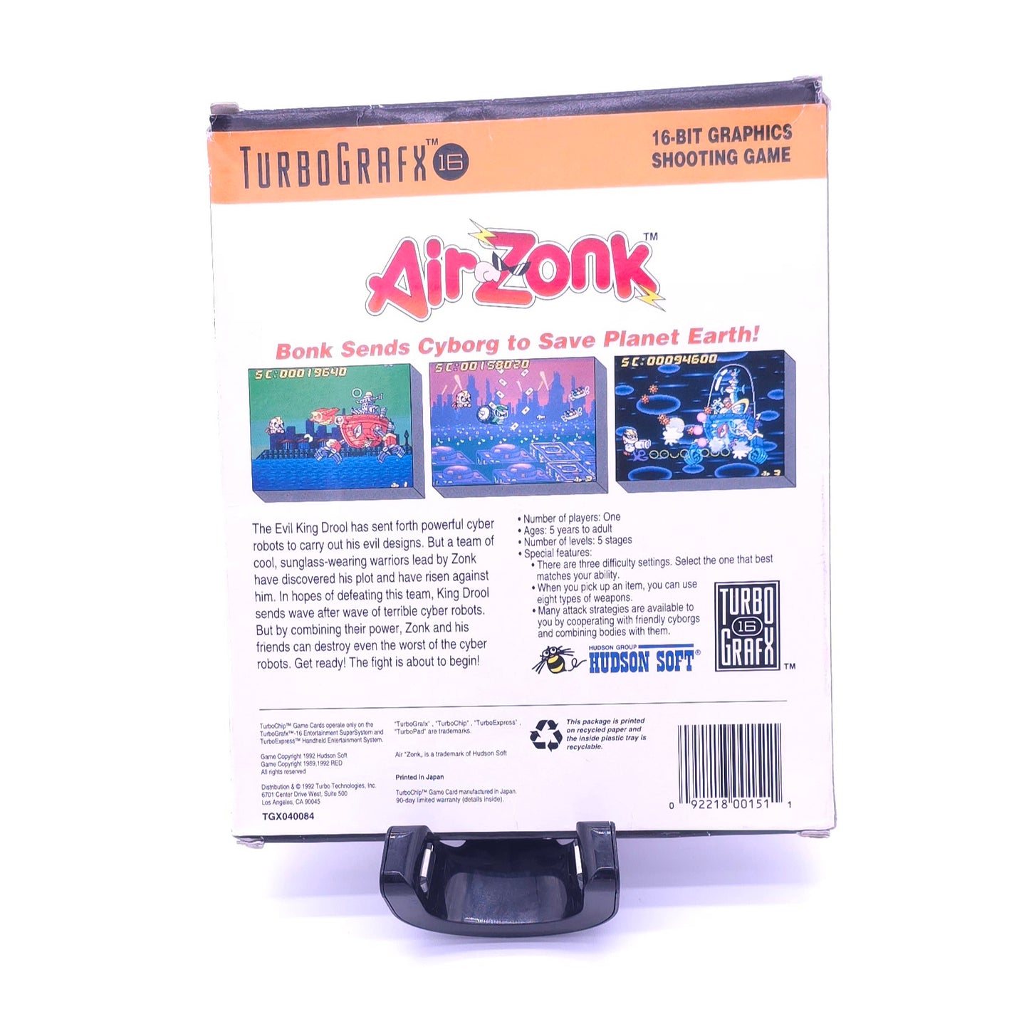 Air Zonk Turbografx16 CIB MINT RARE! Collector Grade TurboGrafx 16