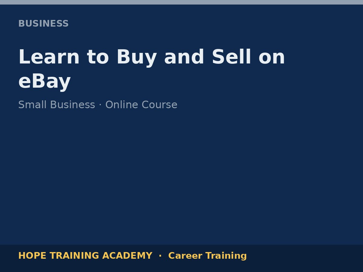 Learn to Buy and Sell on eBay