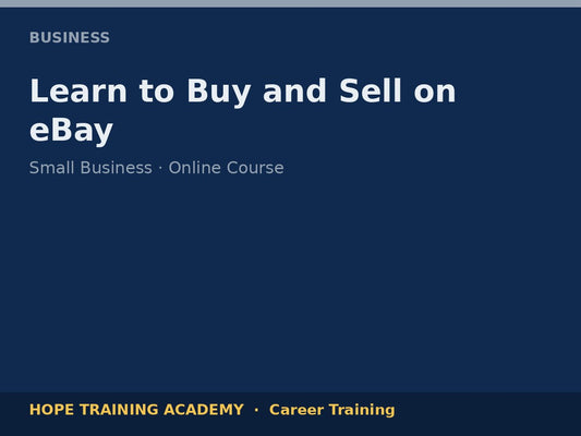 Learn to Buy and Sell on eBay