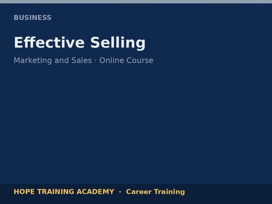 Effective Selling