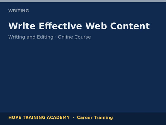 Write Effective Web Content
