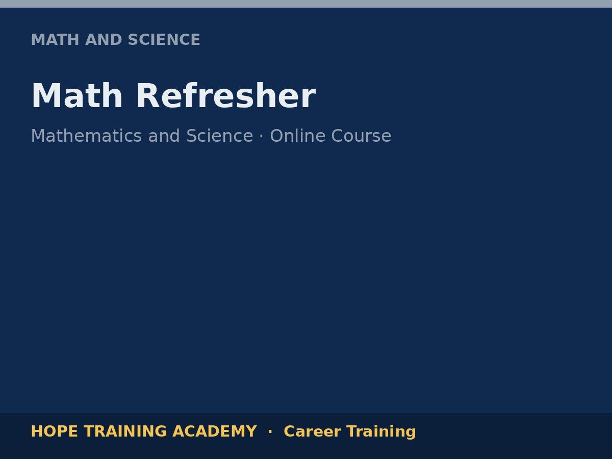 Math Refresher