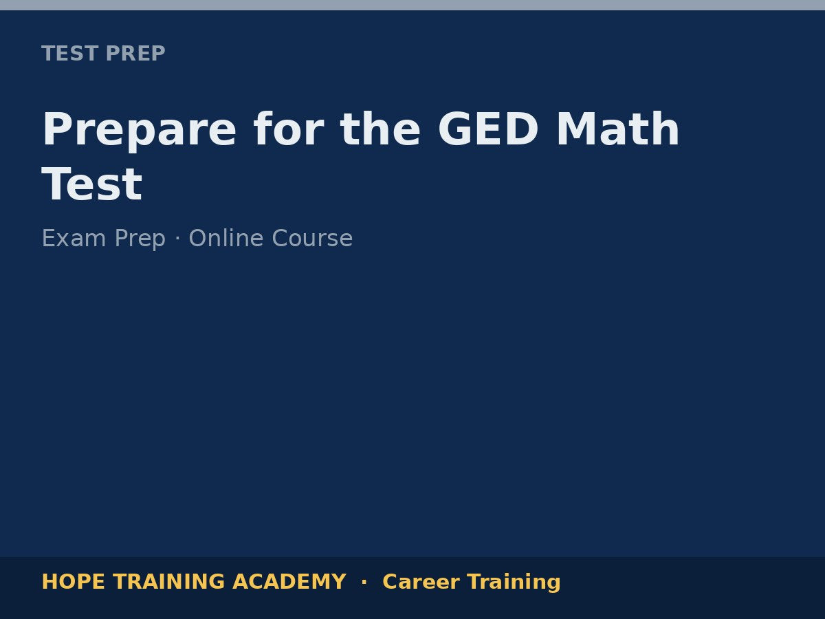 Prepare for the GED Math Test