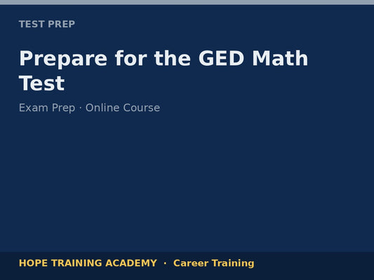 Prepare for the GED Math Test