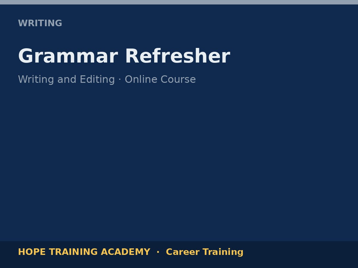 Grammar Refresher