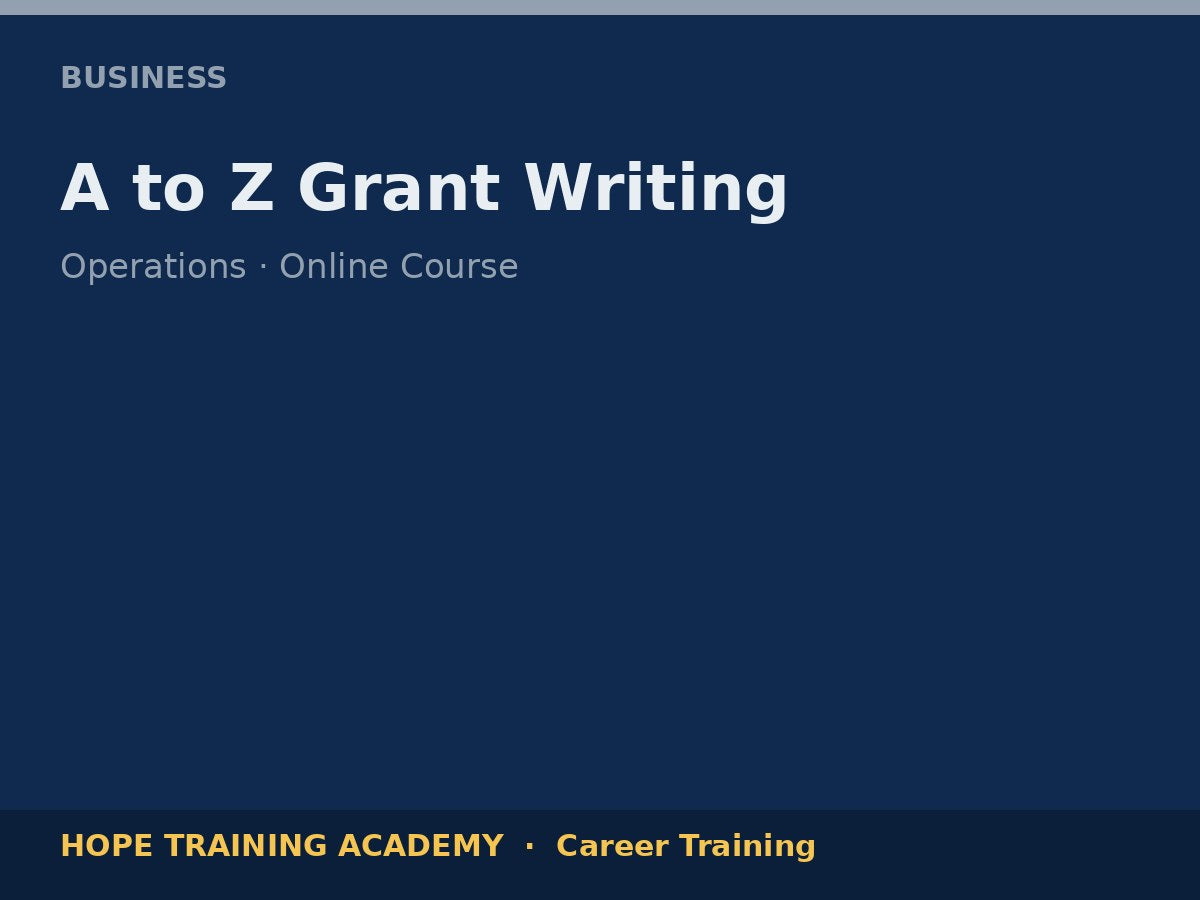 A to Z Grant Writing