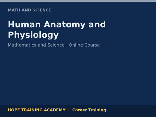 Human Anatomy and Physiology
