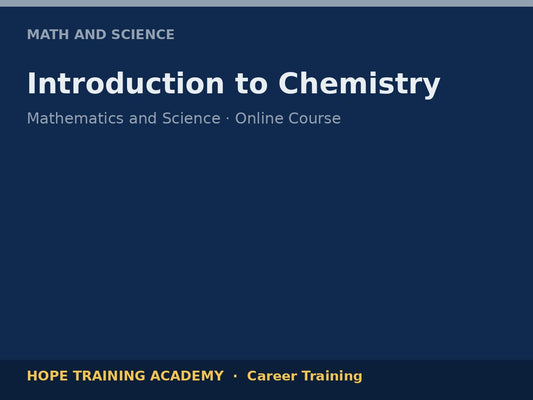 Introduction to Chemistry