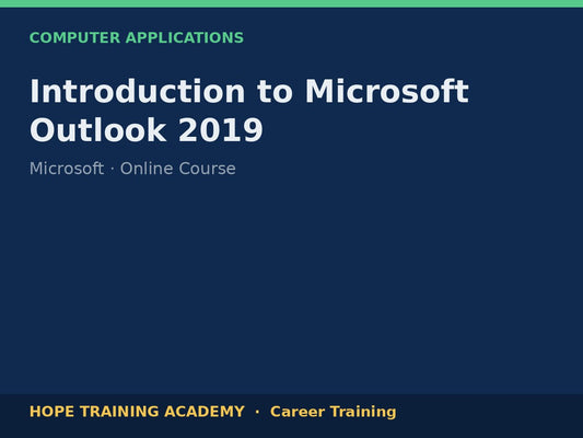 Introduction to Microsoft Outlook 2019