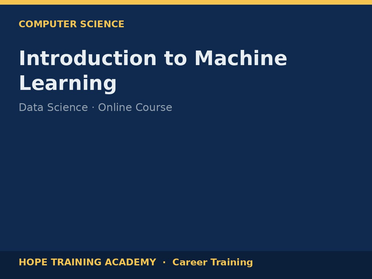 Introduction to Machine Learning