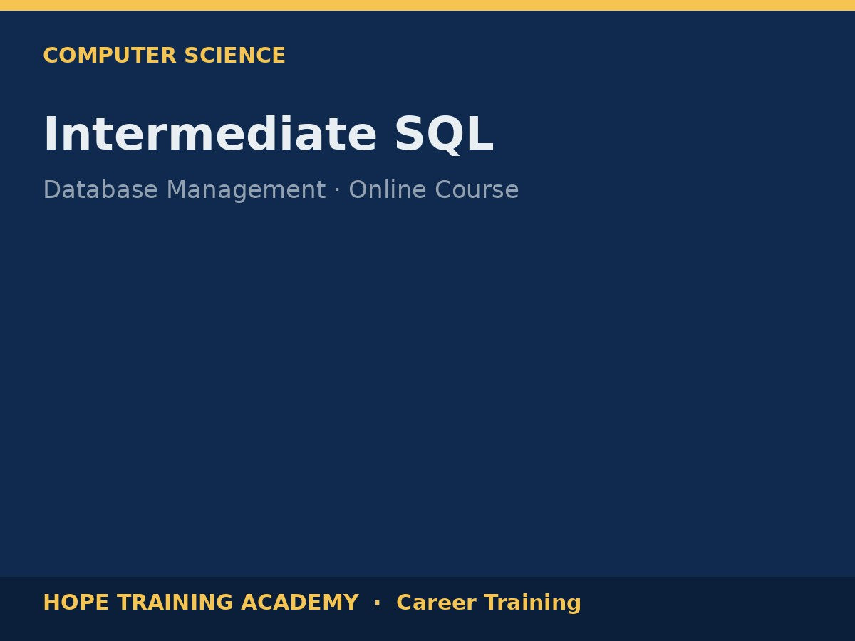 Intermediate SQL