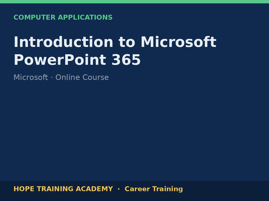 Introduction to Microsoft PowerPoint 365