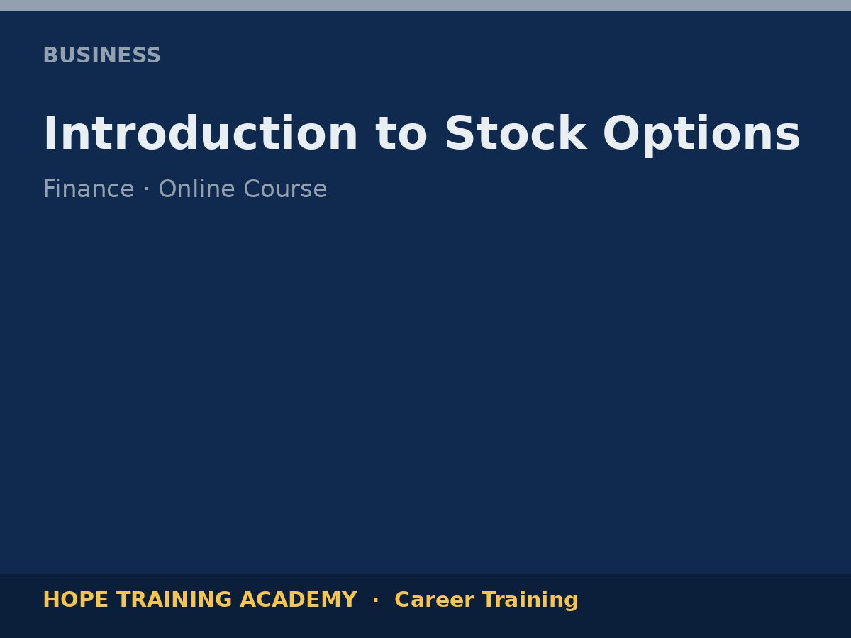 Introduction to Stock Options