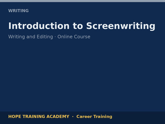 Introduction to Screenwriting