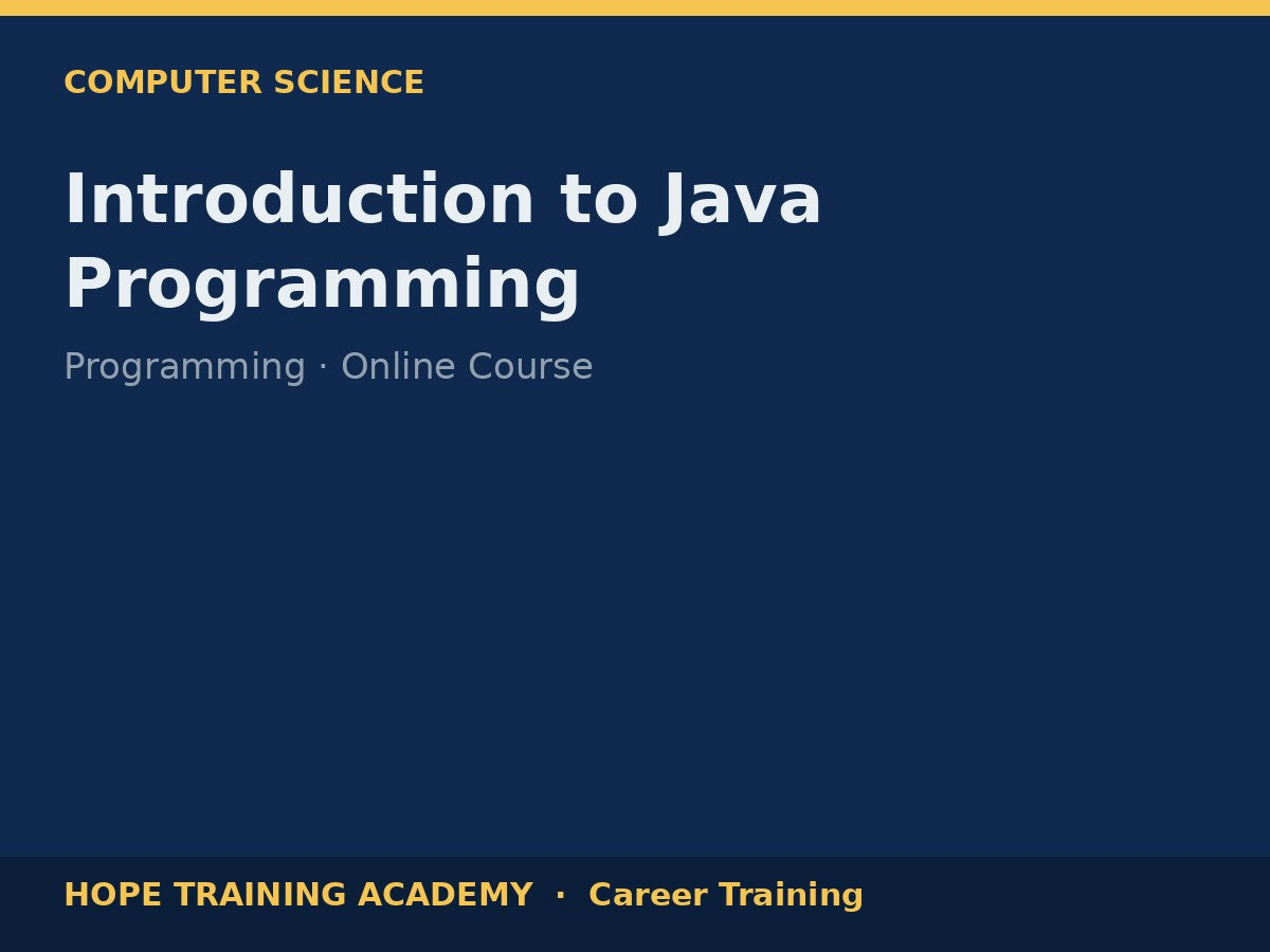 Introduction to Java Programming