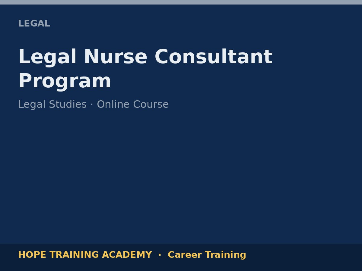 Legal Nurse Consultant Program
