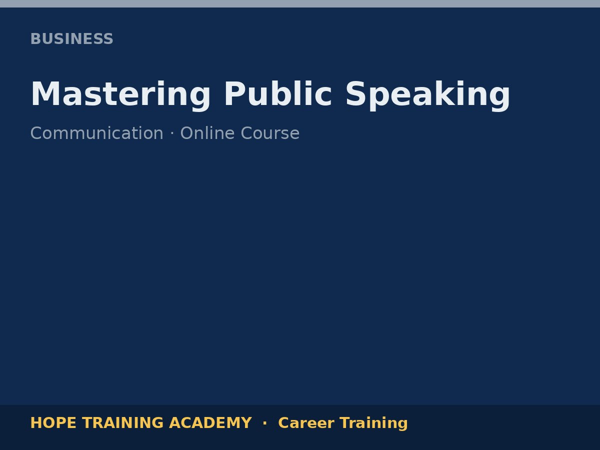 Mastering Public Speaking