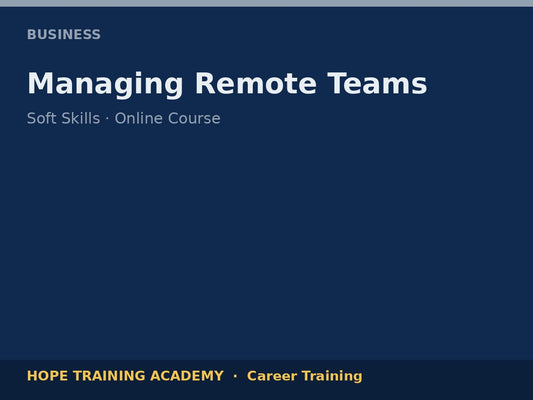 Managing Remote Teams