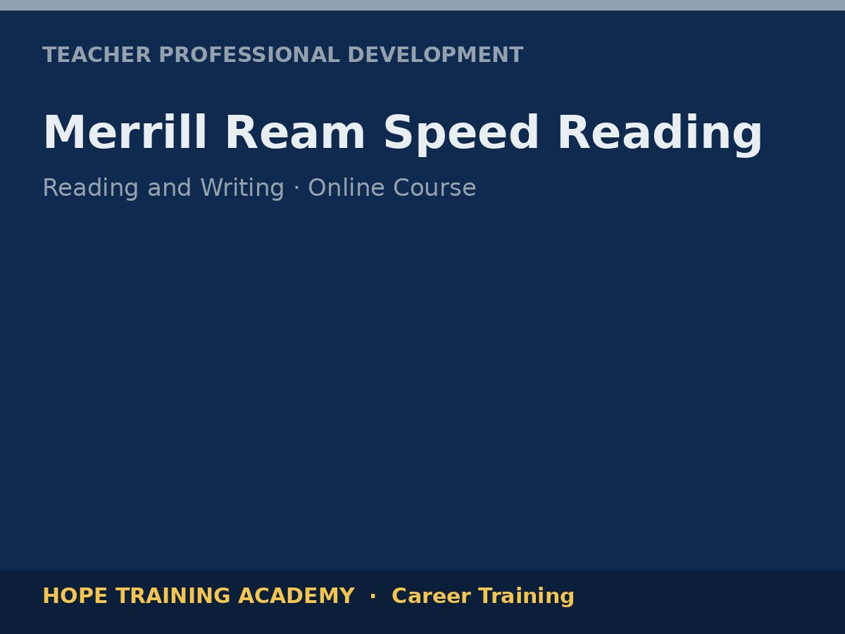 Merrill Ream Speed Reading