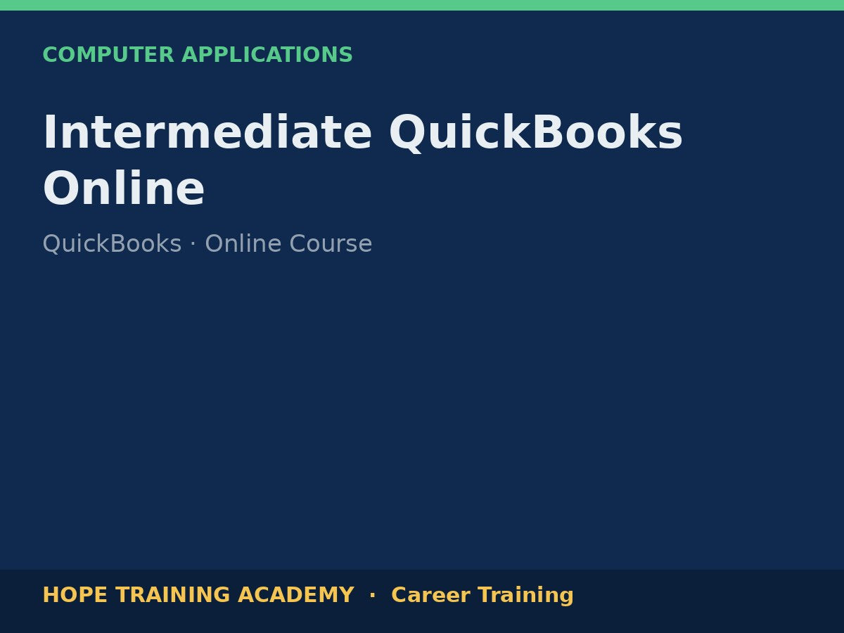 Intermediate QuickBooks Online