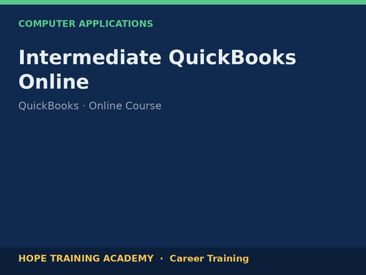 Intermediate QuickBooks Online