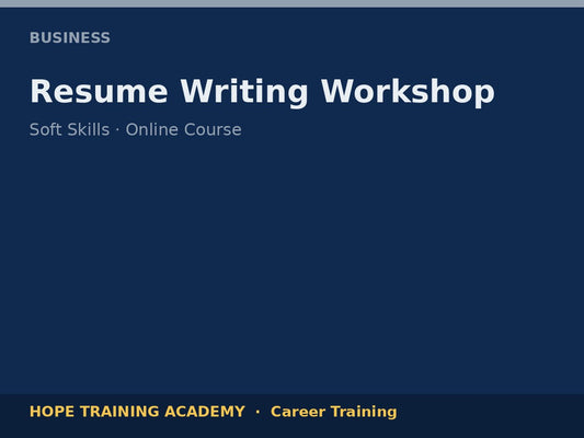 Resume Writing Workshop