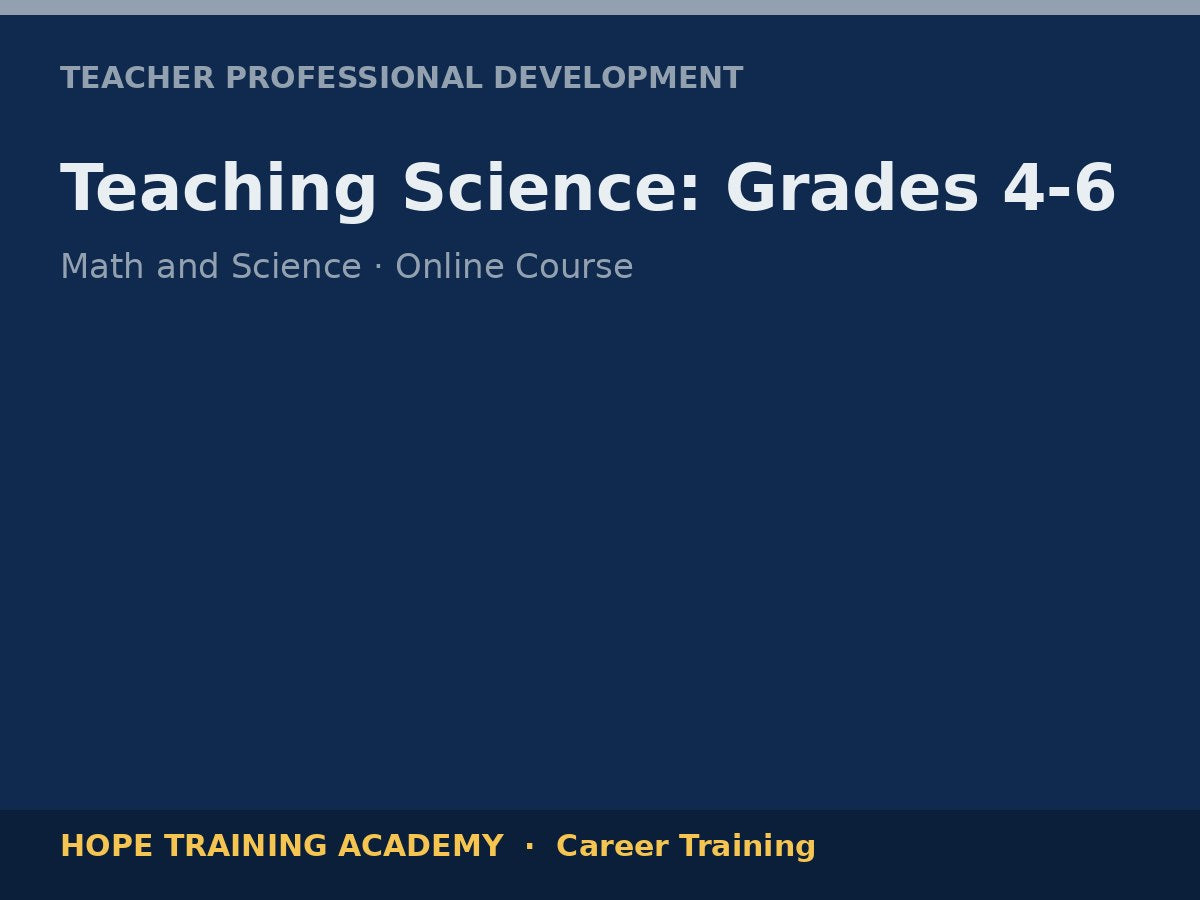 Teaching Science: Grades 4-6