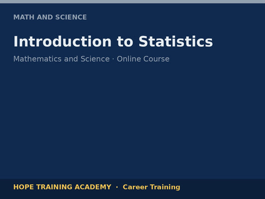 Introduction to Statistics