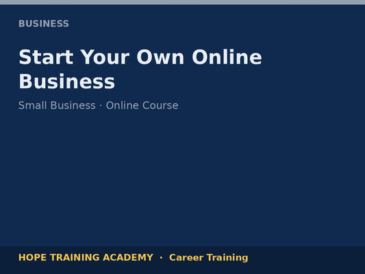Start Your Own Online Business