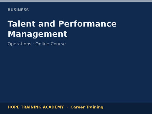 Talent and Performance Management