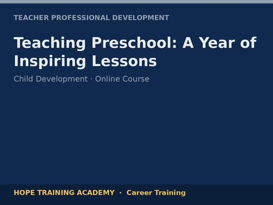 Teaching Preschool: A Year of Inspiring Lessons