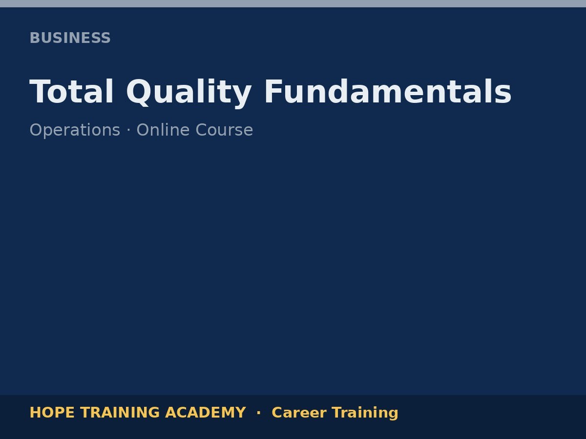 Total Quality Fundamentals