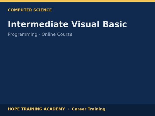 Intermediate Visual Basic