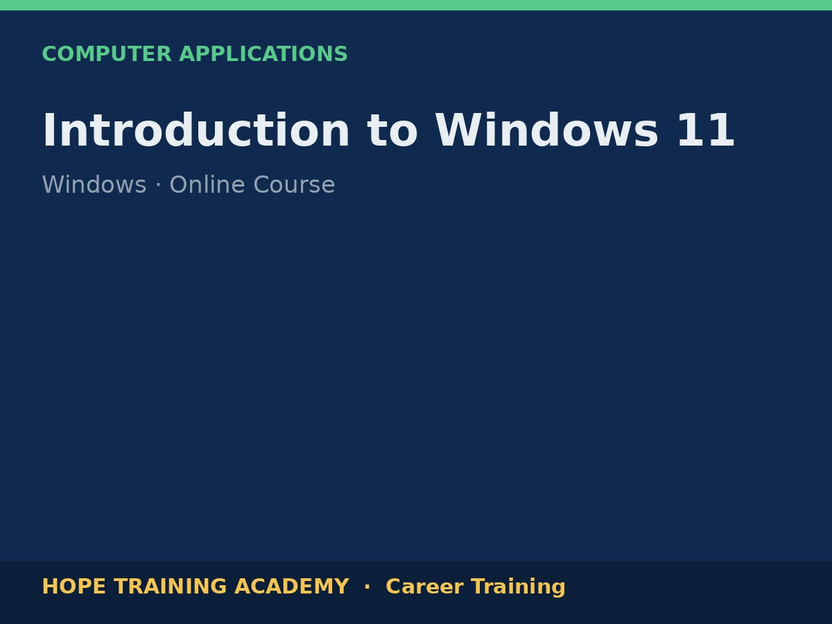Introduction to Windows 11