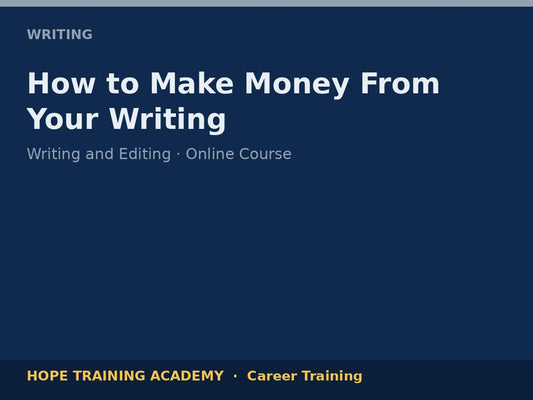 How to Make Money From Your Writing