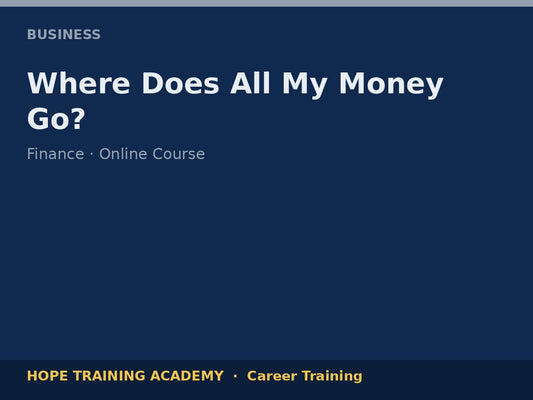 Where Does All My Money Go?