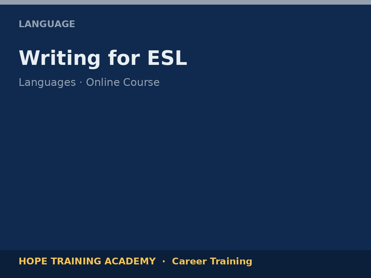 Writing for ESL