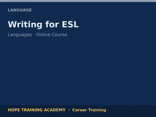 Writing for ESL