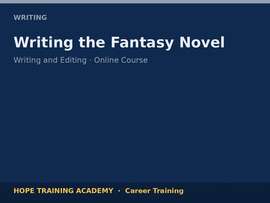 Writing the Fantasy Novel