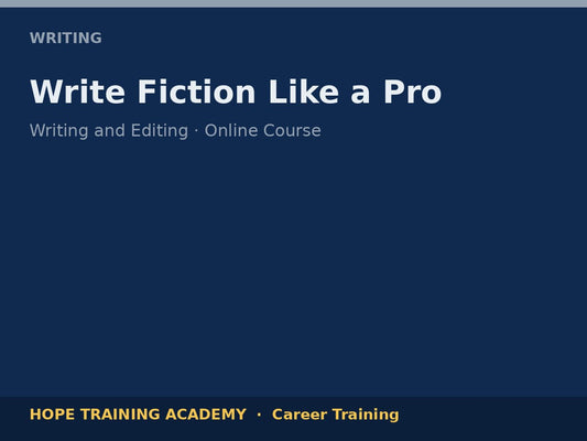 Write Fiction Like a Pro