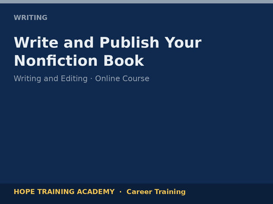Write and Publish Your Nonfiction Book
